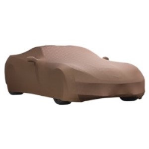 Car Cover - Indoor - Tan with CrossFlags 14-18