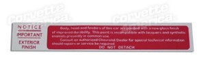 Decal. Glove Box 58-61