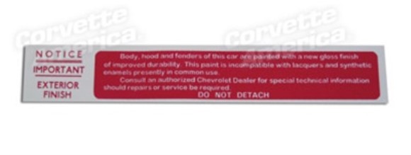 Decal. Glove Box 58-61