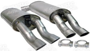 Mufflers. Aluminized W/Tips (1984 Replacement) 85-90