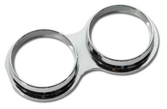 Small Gauge Bezel. Twin Chrome 53-62