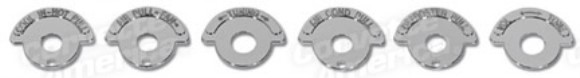 Dash Indicators. 6 Piece Set W/Air Conditioning 65-67