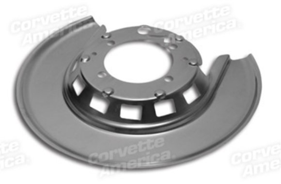 Rear Backing Shield. Silver LH 65-75