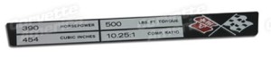 Console Dataplate. 454/390 70