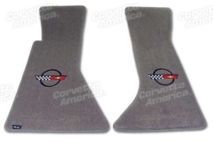 Mats. Gray W/Black Applique 84-90