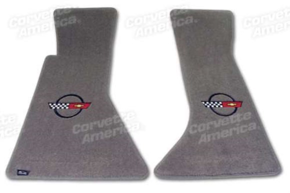 Mats. Gray W/Black Applique 84-90