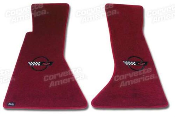 Mats. Red W/Black Applique 84-90