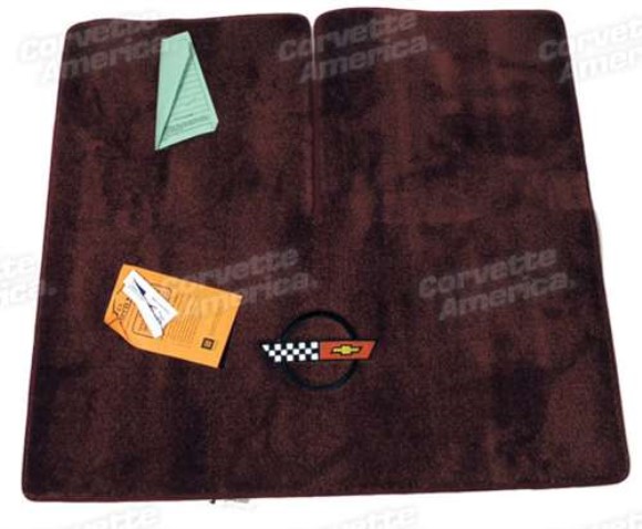 Cargo Mat. Red W/Black Applique Coupe 84-90