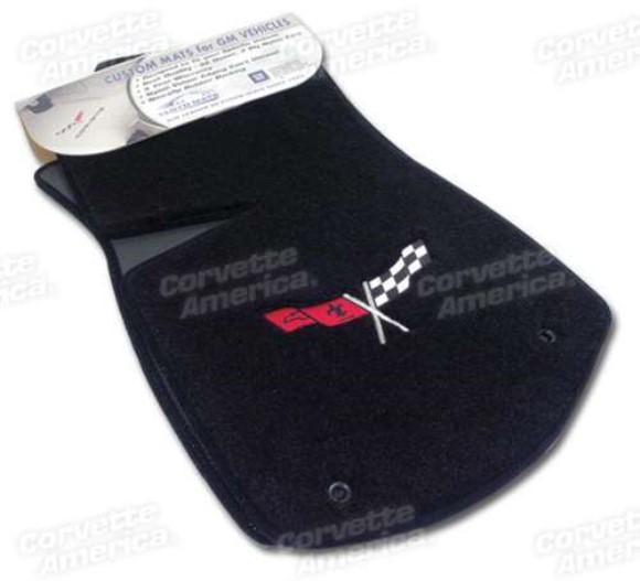 Mats. Black W/Flags Applique 68-82