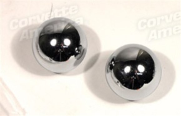 Seat Adjuster Knobs. Chrome - Plastic 67-78