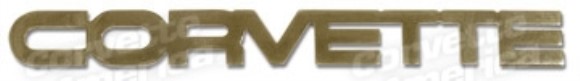 Emblem. Rear Corvette - Gold Plastic 84-90