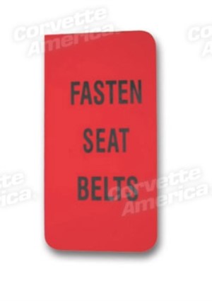 Lens. Seat Belt Warning 72-76
