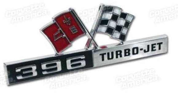 Emblems. Front Fender 396 Reproduction 65