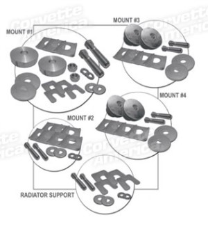 Body Mounting Kit. Convertible 65-67