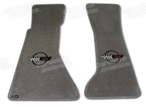 Mats. Gray W/Black Applique 91-95