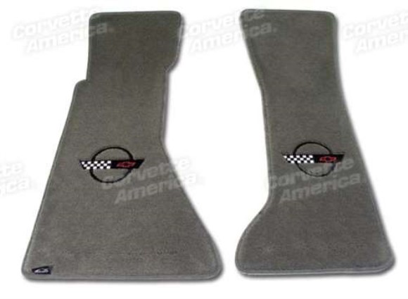 Mats. Gray W/Black Applique 91-95