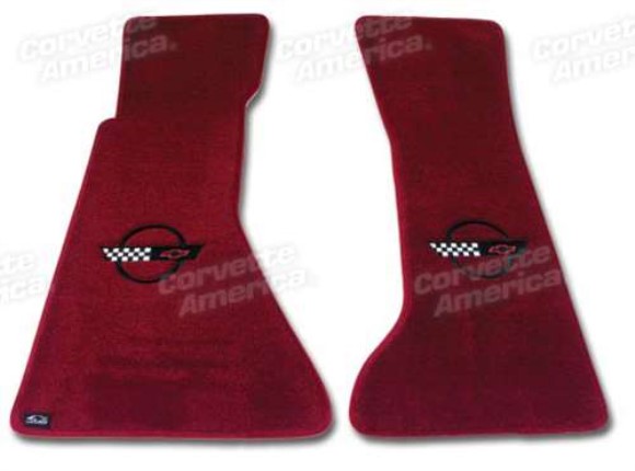 Mats. Red W/Black Applique 91-95