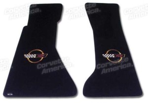 Mats. Black W/Gold Applique 91-95