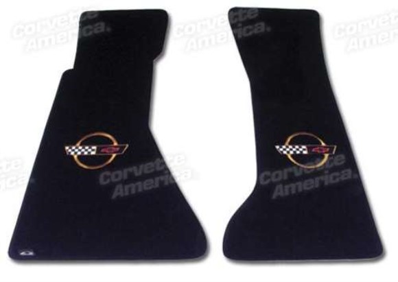 Mats. Black W/Gold Applique 91-95