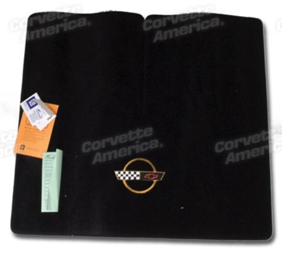 Cargo Mat. Black W/Gold Applique Coupe 91-96