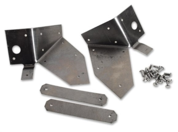 Body Mount Reinforcements. Front W/Strap Aluminum 56-58