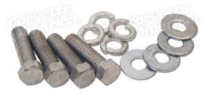 Rear Lower License Bumper Bracket Bolt Kit. 58-60