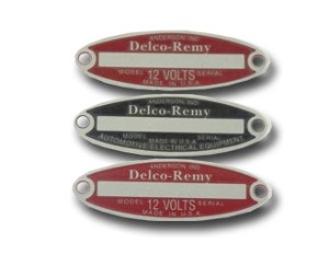 Delco Tag Set. 3 Piece Unstamped 53-62