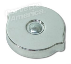 Oil Filler Tube Cap. 327 Chrome 66-68