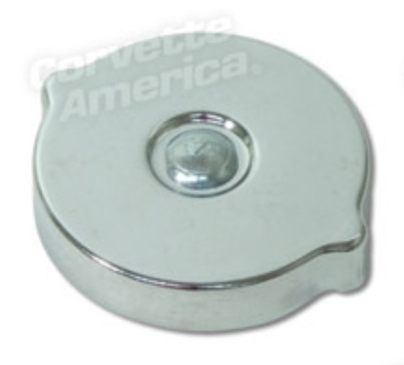 Oil Filler Tube Cap. 327 Chrome 66-68