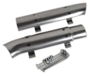 Exhaust Heat Shields. W/Straps 2 Inch 63-64