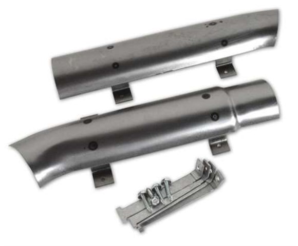 Exhaust Heat Shields. W/Straps 2 Inch 63-64