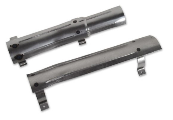 Exhaust Heat Shields. W/Straps 2.5 Inch 64-65