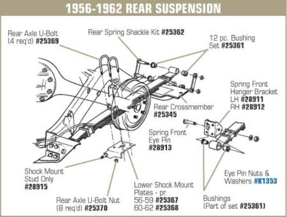 Rear Spring Front Hanger Bracket. RH 56-62