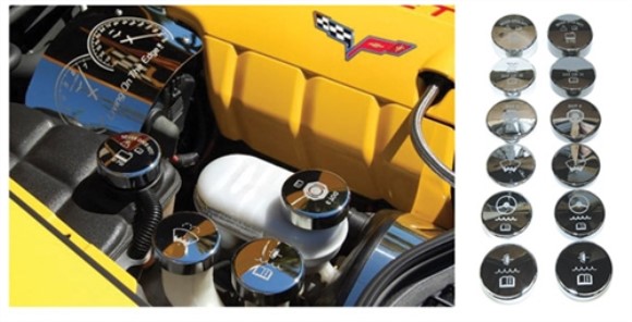 Engine Cap Cover Kit Automatic Etched Chrome 05-13