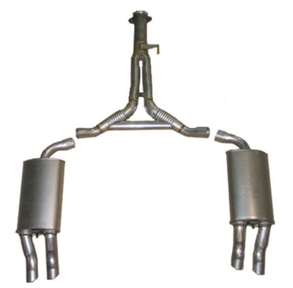 Exhaust System Cat Back W/Reproduction Mufflers 84