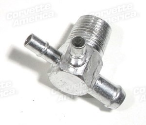Intake Vacuum Fitting. W/AC, Automatic Transmission & Power Brake 64-69