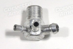 Intake Vacuum Fitting. 427 3X2 W/AC, Power Brake & Automatic 67