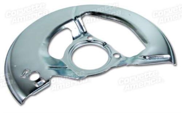 Front Brake Splash Shield. Silver RH 65-76