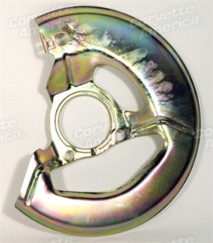 Front Brake Splash Shield. Gold RH 76-82