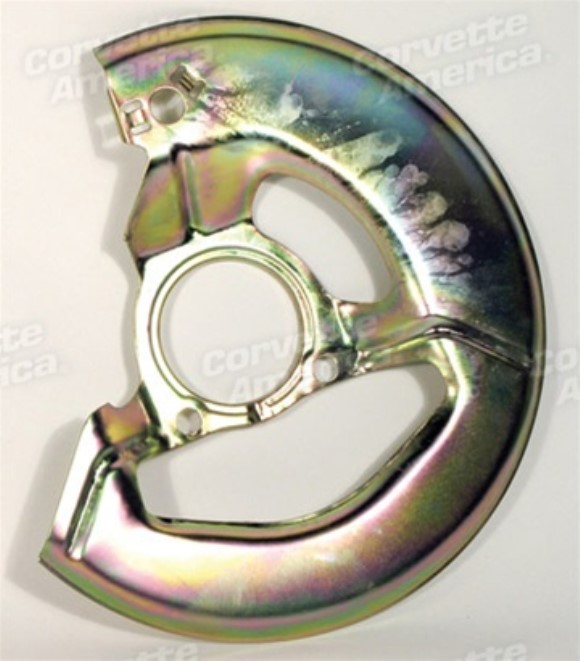 Front Brake Splash Shield. Gold RH 76-82