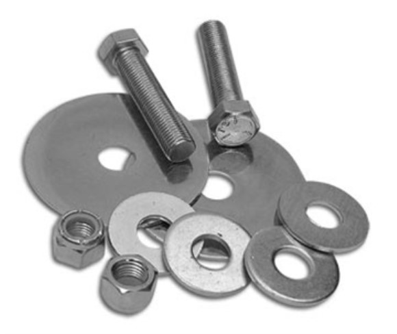 Seat Belt Bolt Kit. Silver Finish 2 Required 53-96
