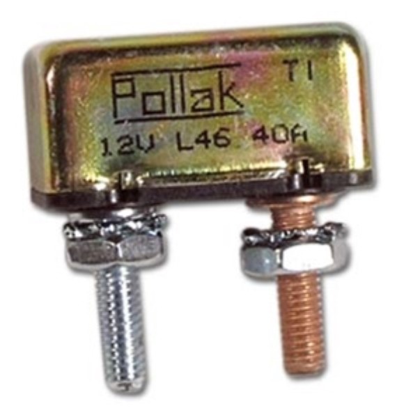 Headlight Motor Circuit Breaker. W/Nuts 63-66