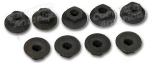 Outer Heater Box Cover Nuts. W/Air Conditioning 9 Piece 63-67