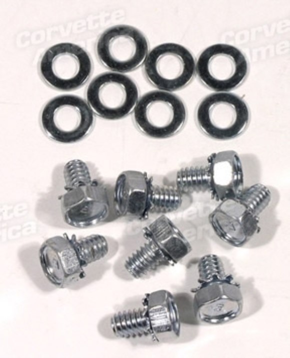 Plug Shield Screws & Washers. Big Block 16 Piece 65-66