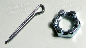 Power Steering Cylinder Castle Nut & Lockwasher. 63-82