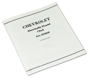 Card. Clock Instructions 58-62