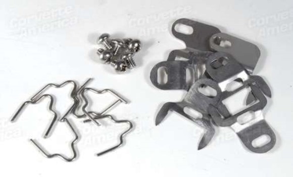 Door Post Weatherstrip Clip Set. 18 Piece 61-62