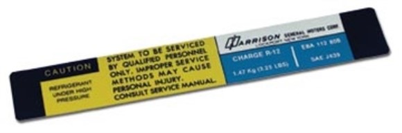 Decal. Air Conditioning Foil Plate 80