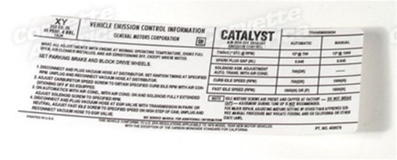 Decal. Emission L82 76