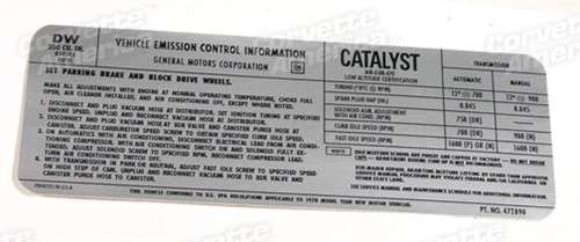 Decal. Emission L82 78